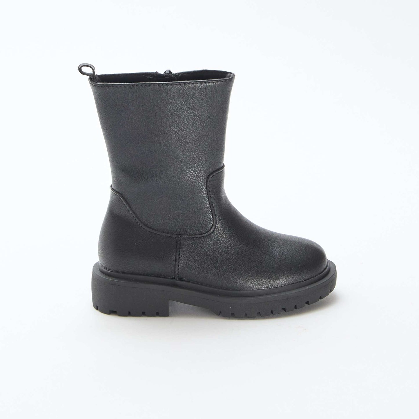 Botas altas con cremallera NEGRO