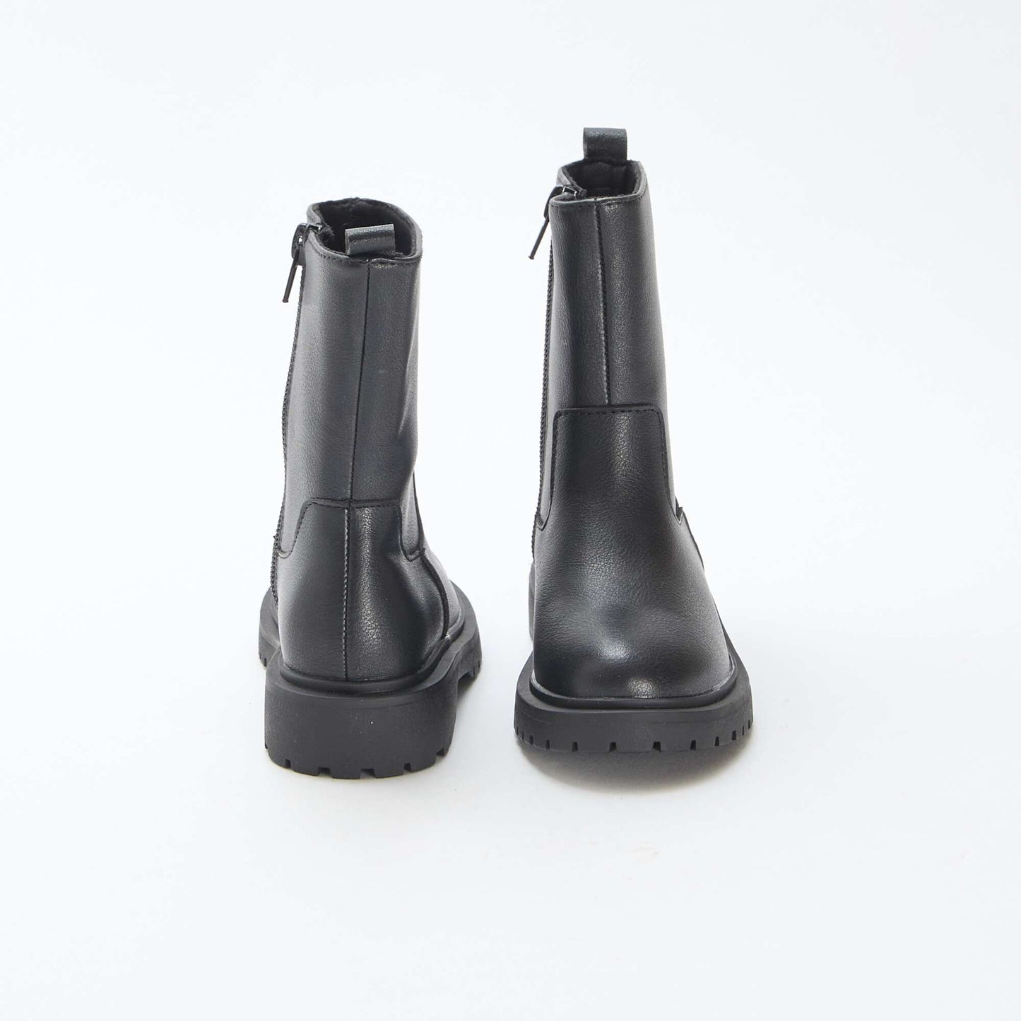 Botas altas con cremallera NEGRO