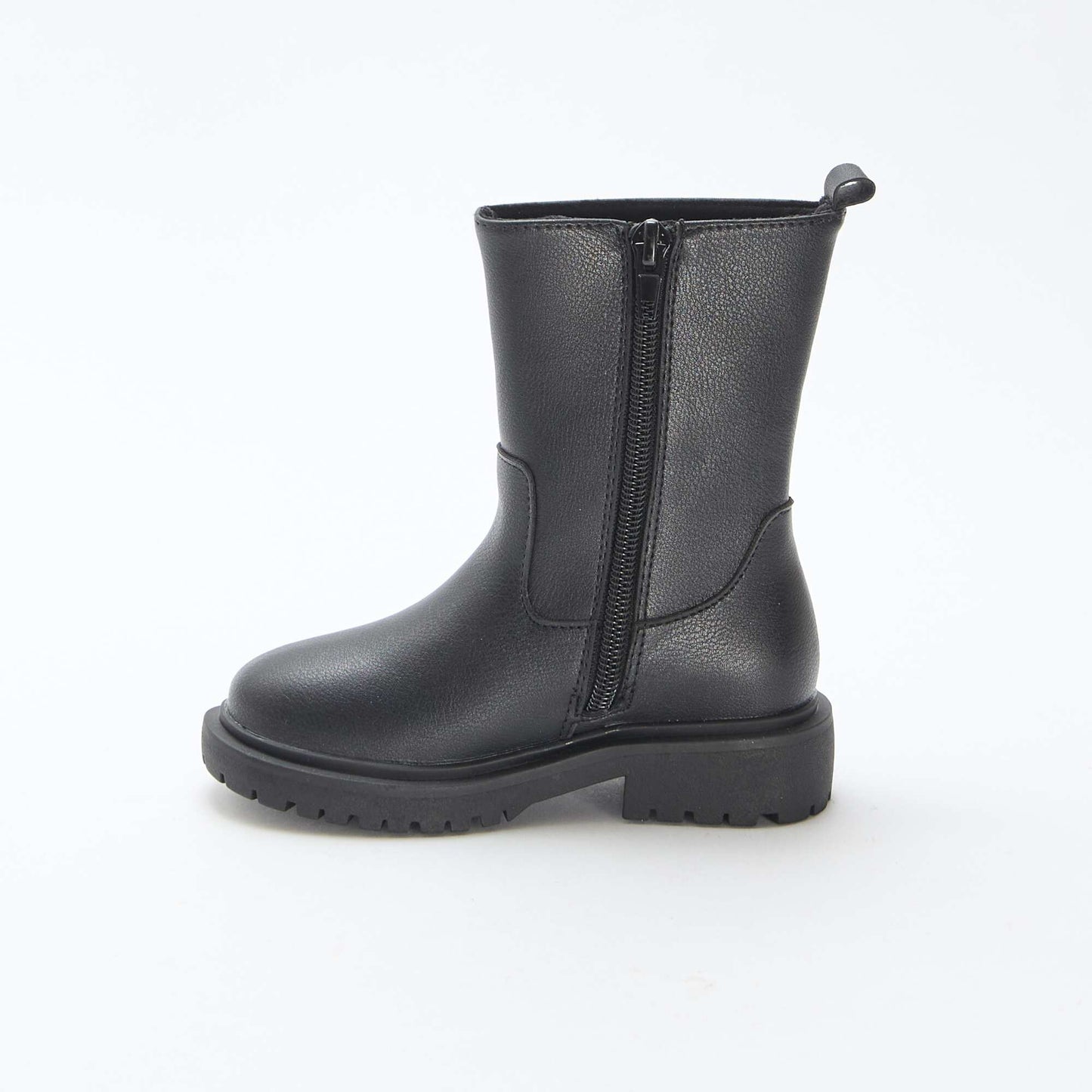 Botas altas con cremallera NEGRO