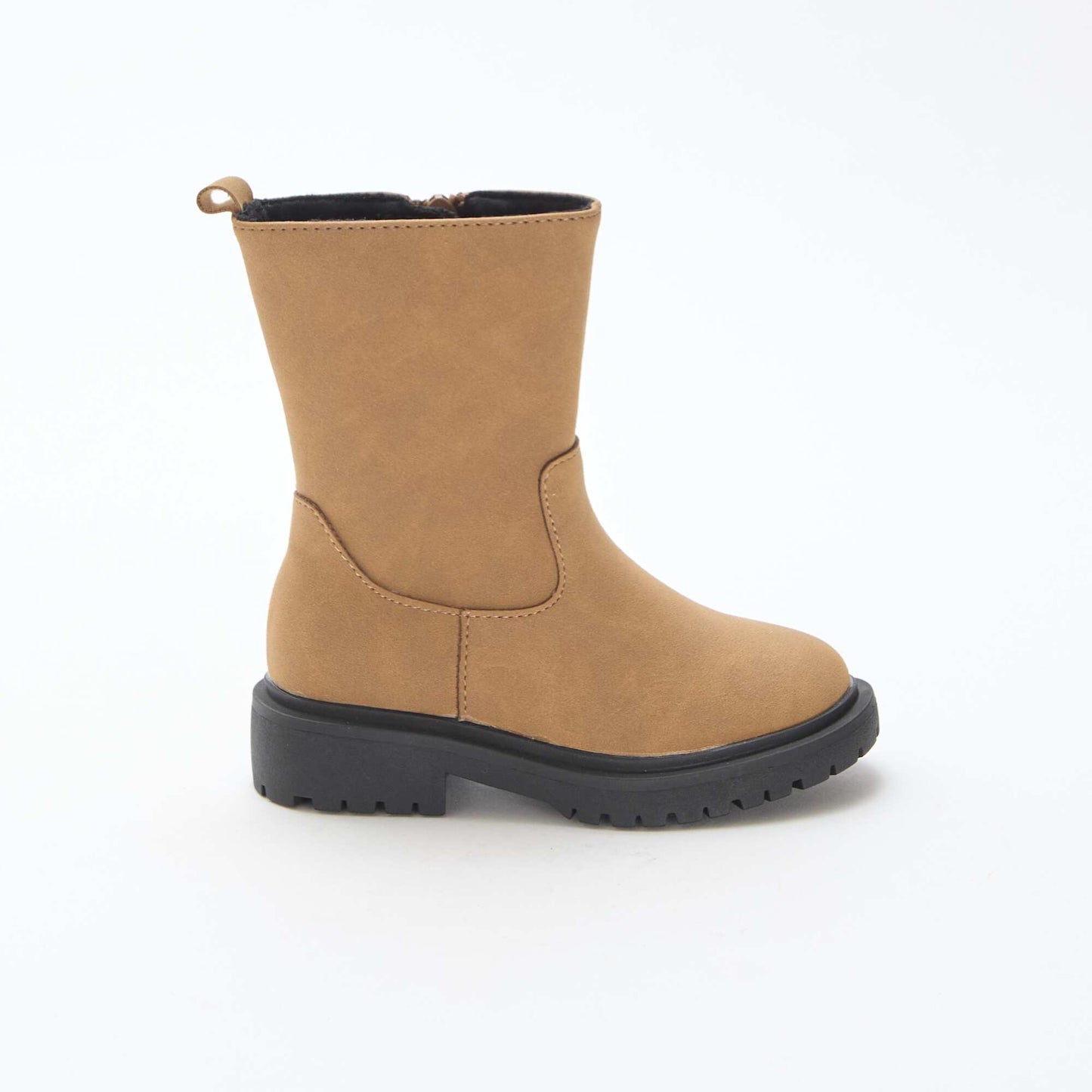 Botas altas con cremallera MARRON