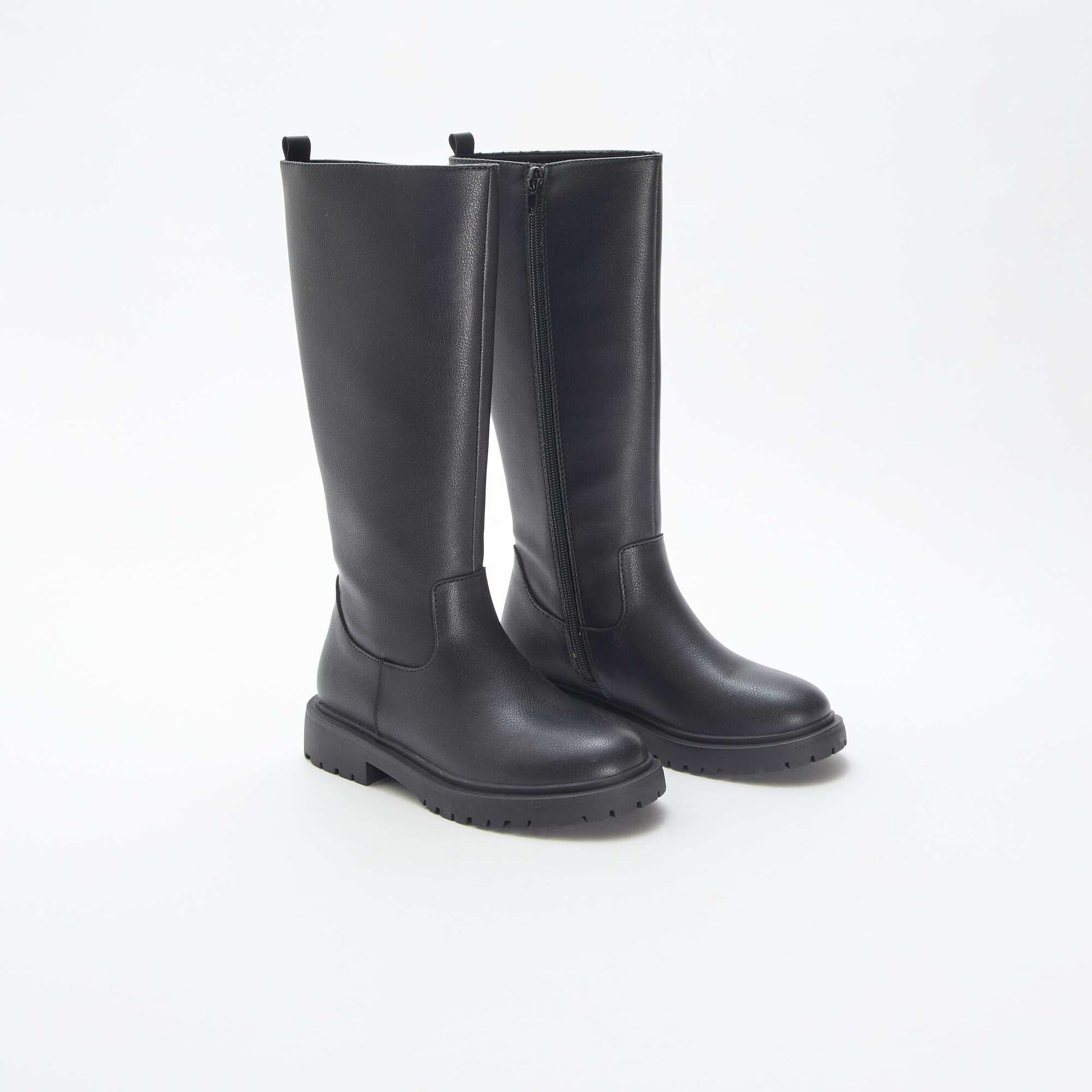 Botas altas de material sintético NEGRO
