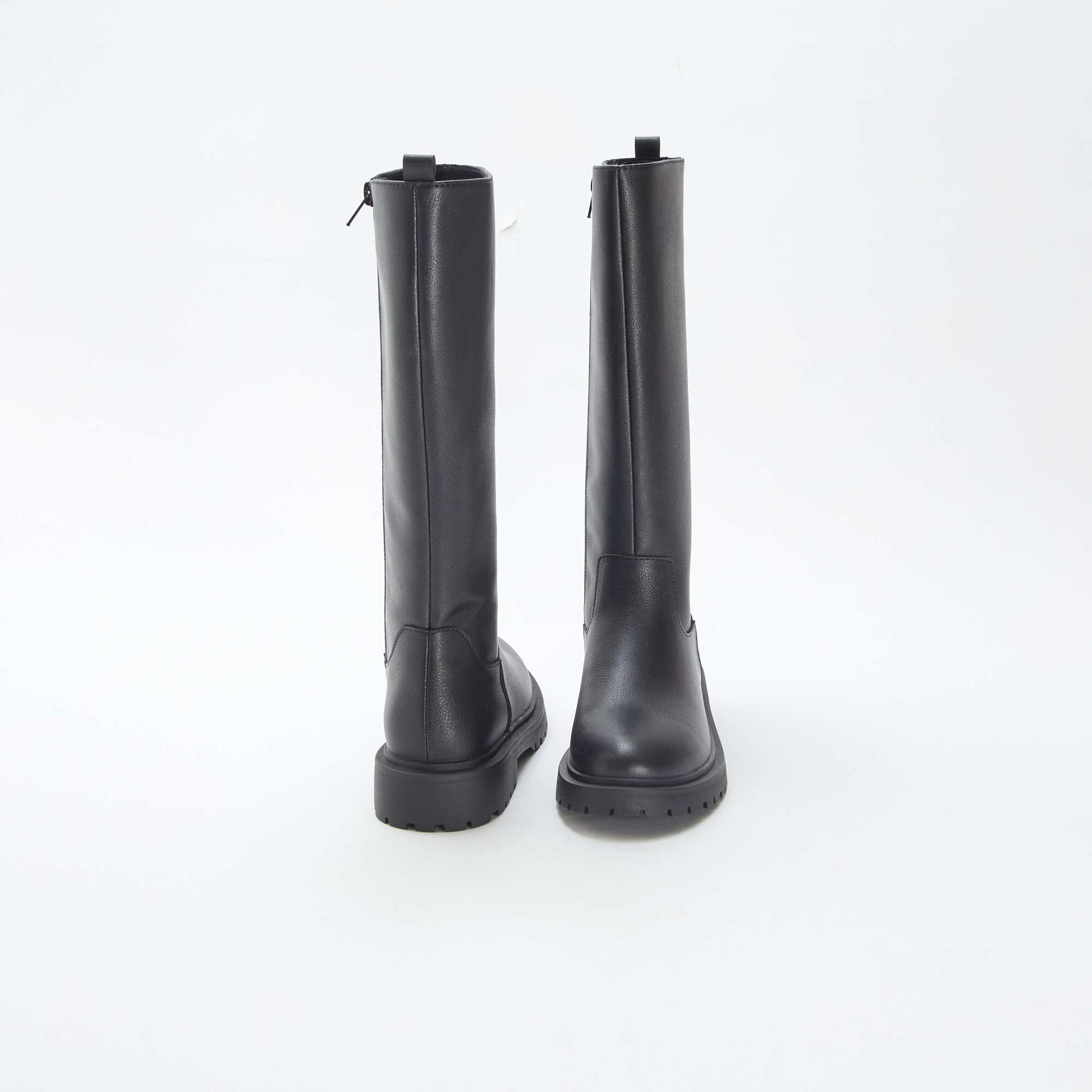 Botas altas de material sintético NEGRO