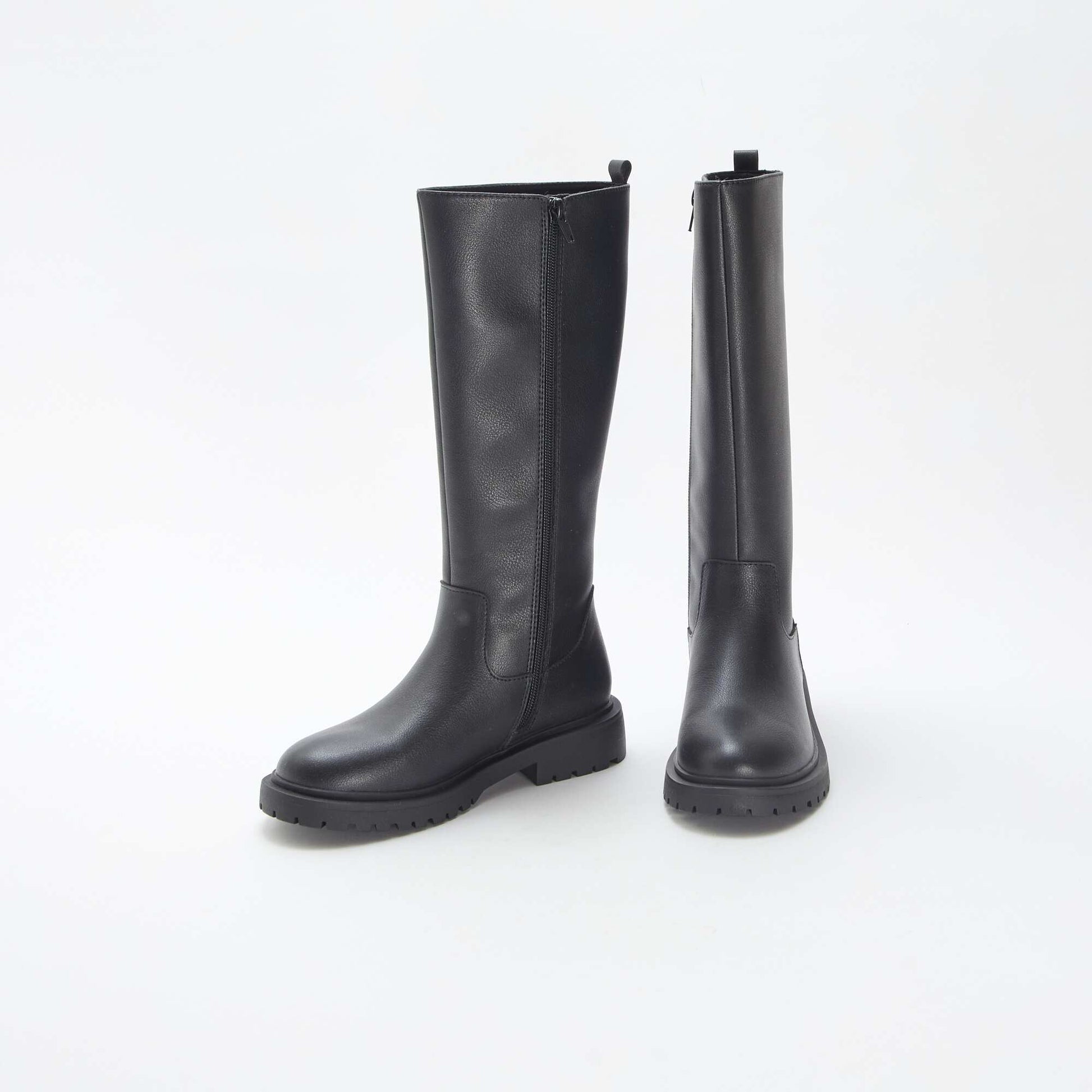 Botas altas de material sintético NEGRO