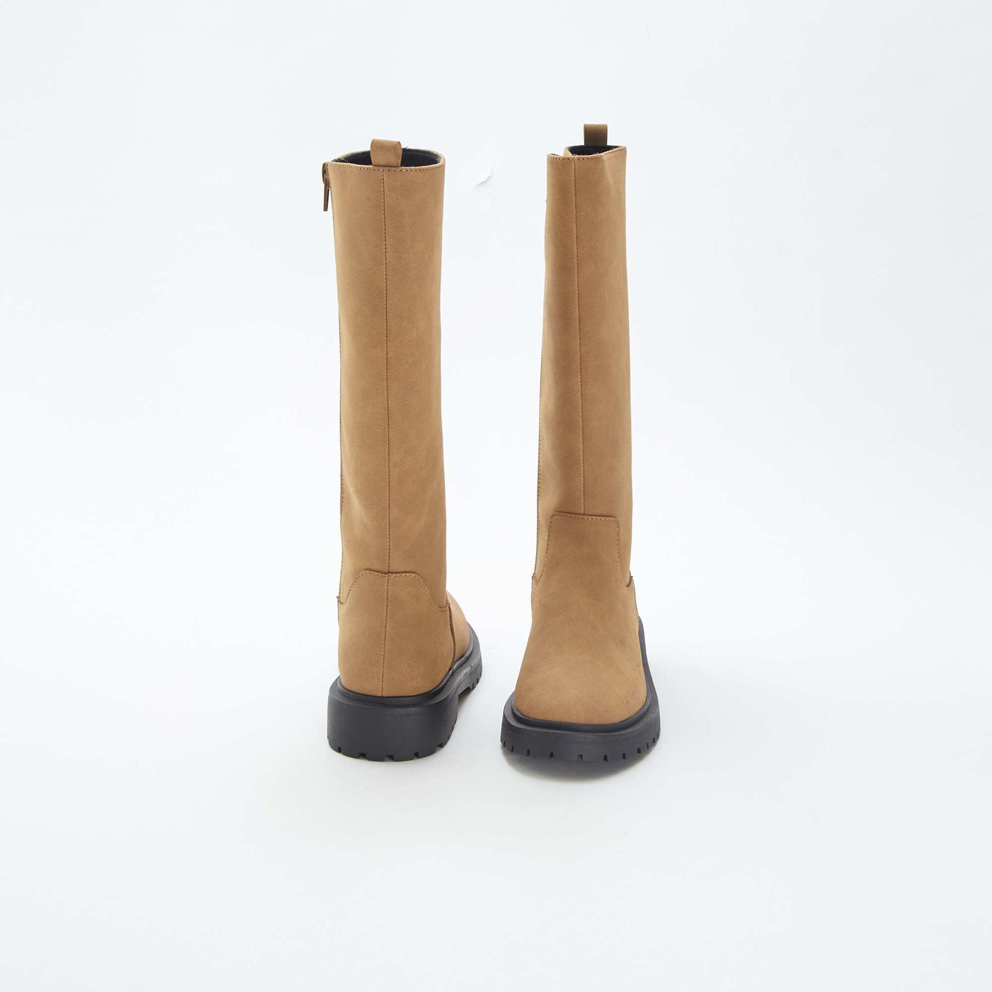 Botas altas de antelina MARRON