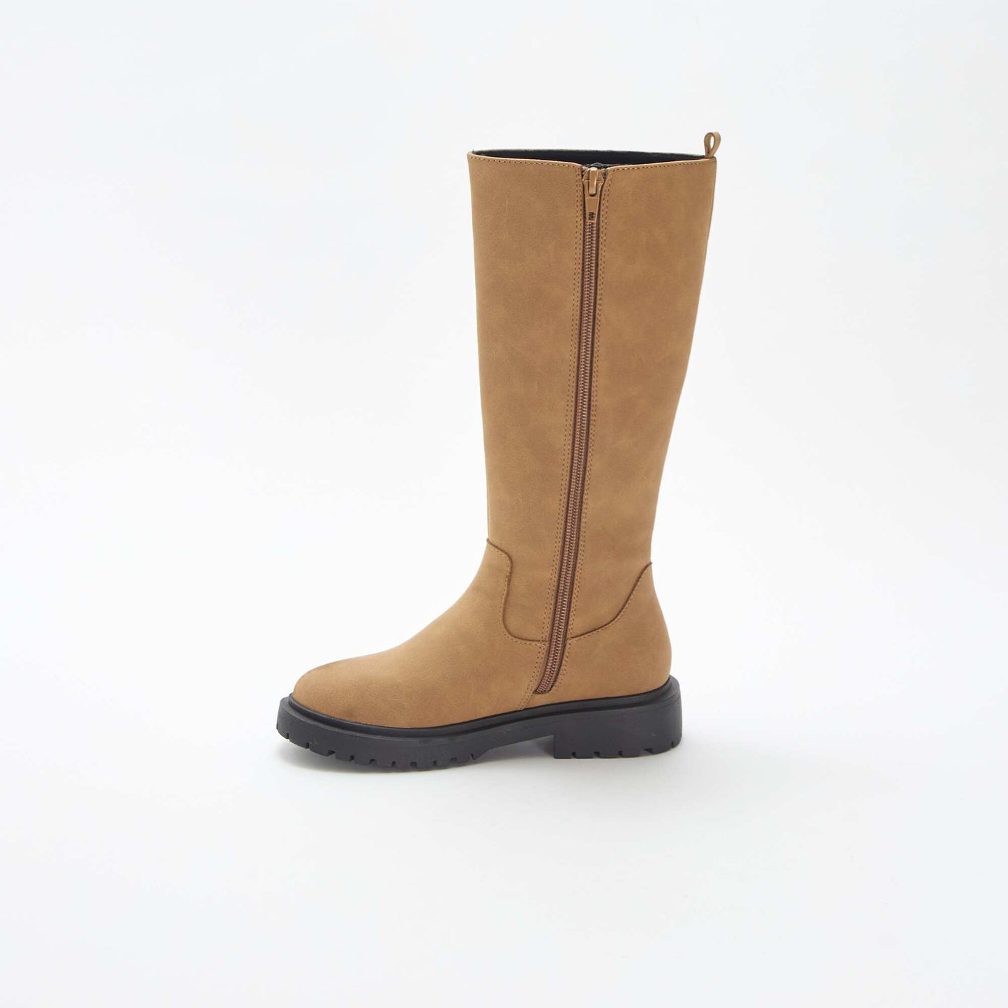 Botas altas de antelina MARRON