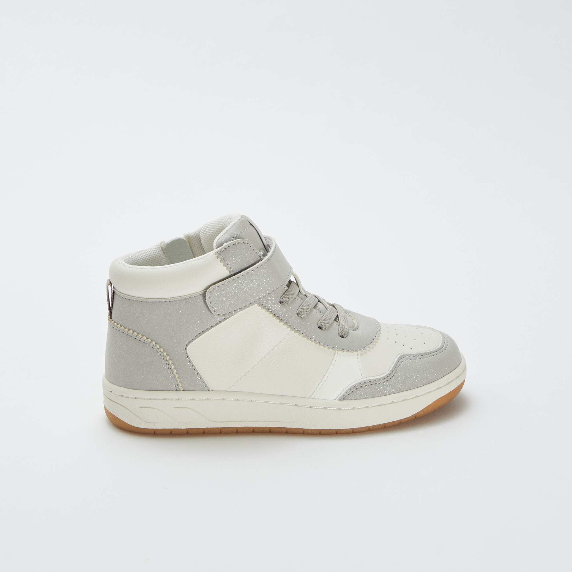 Zapatillas altas con velcro y cordones GRIS