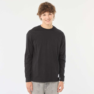 Camiseta de punto de manga larga NEGRO