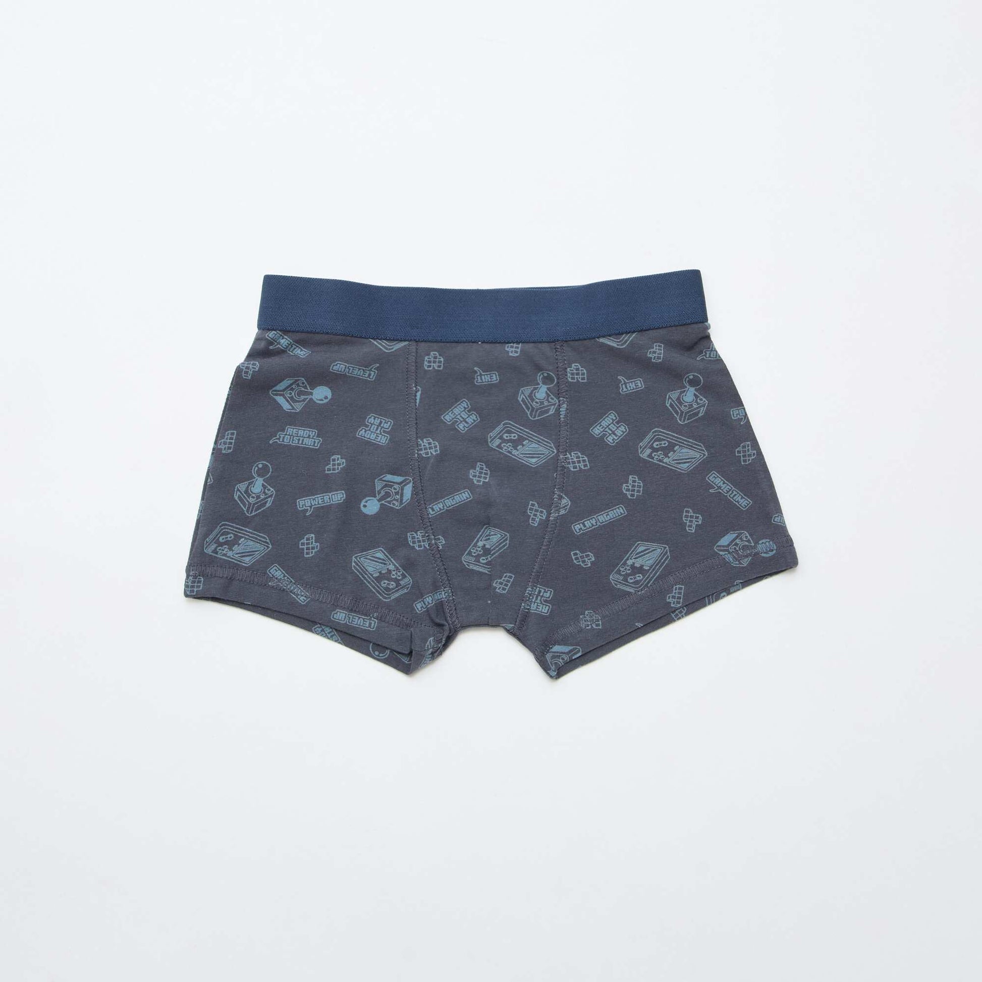 Pack de 5 boxers lisos y estampados GRIS