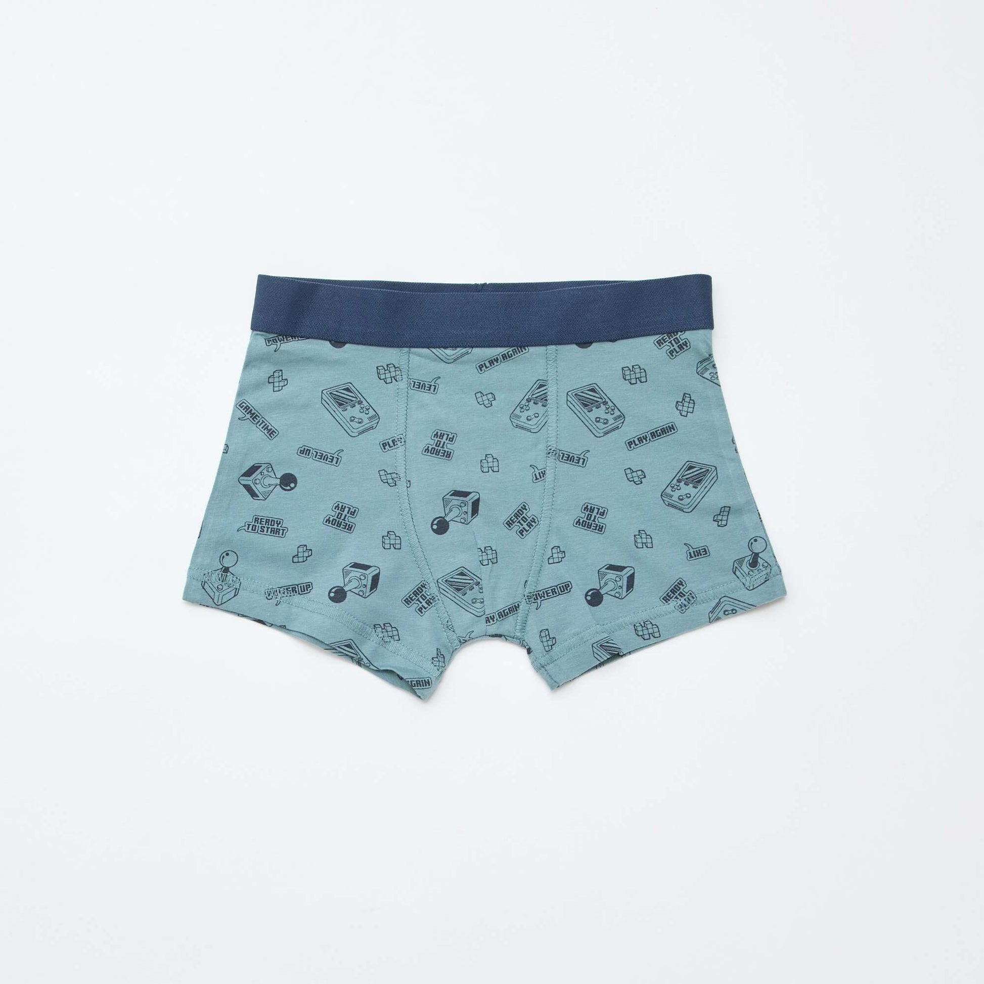 Pack de 5 boxers lisos y estampados GRIS