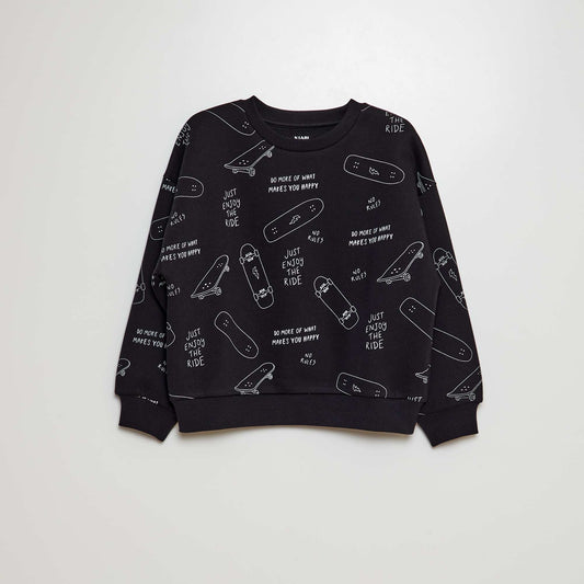 Buzo de chándal estampada 'skater' NEGRO