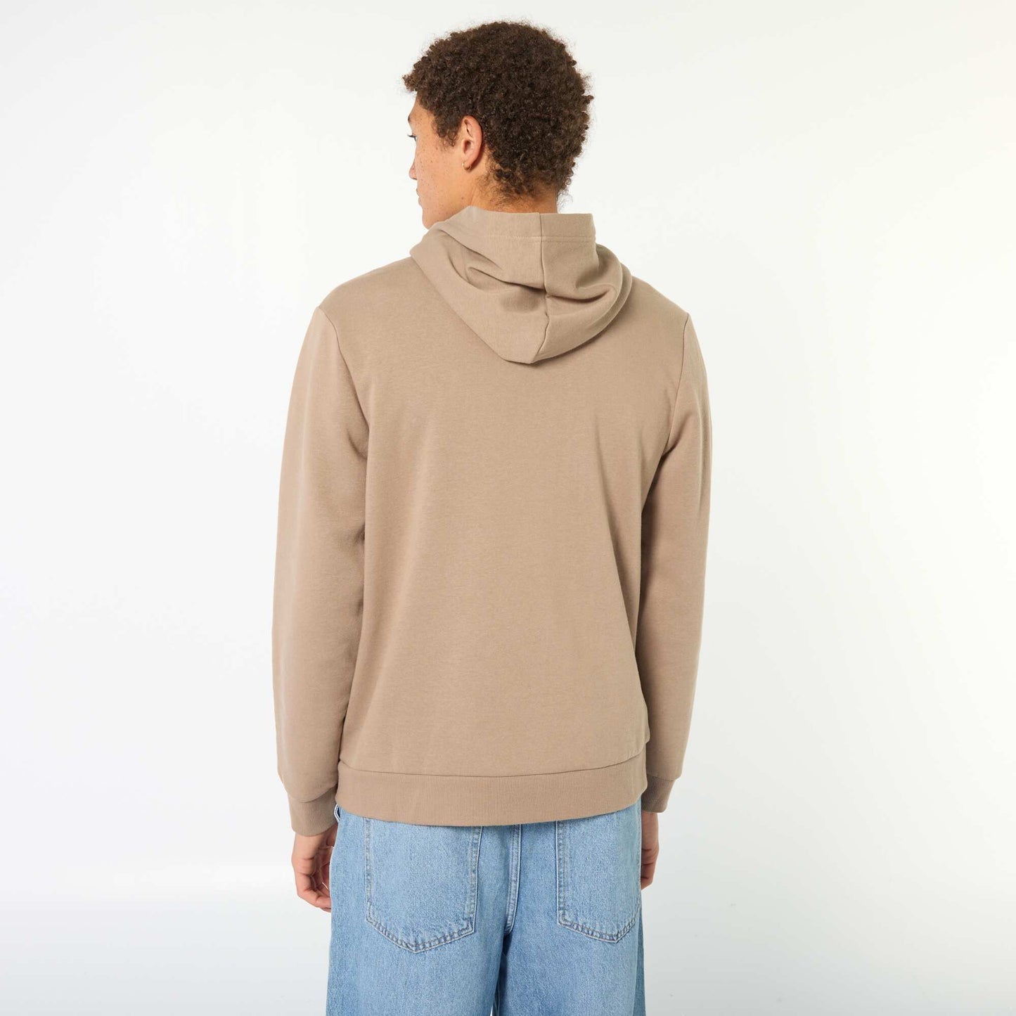 Buzo estampada con diseño fantasía en algodón liso BEIGE