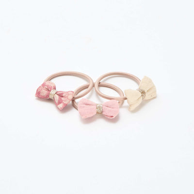 Pack de 3 gomas con lazos fantasía ROSA