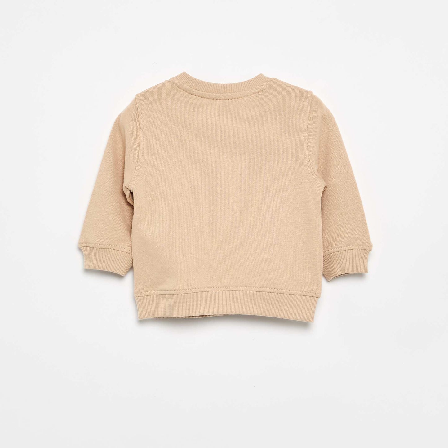 Buzo de manga larga estampada BEIGE