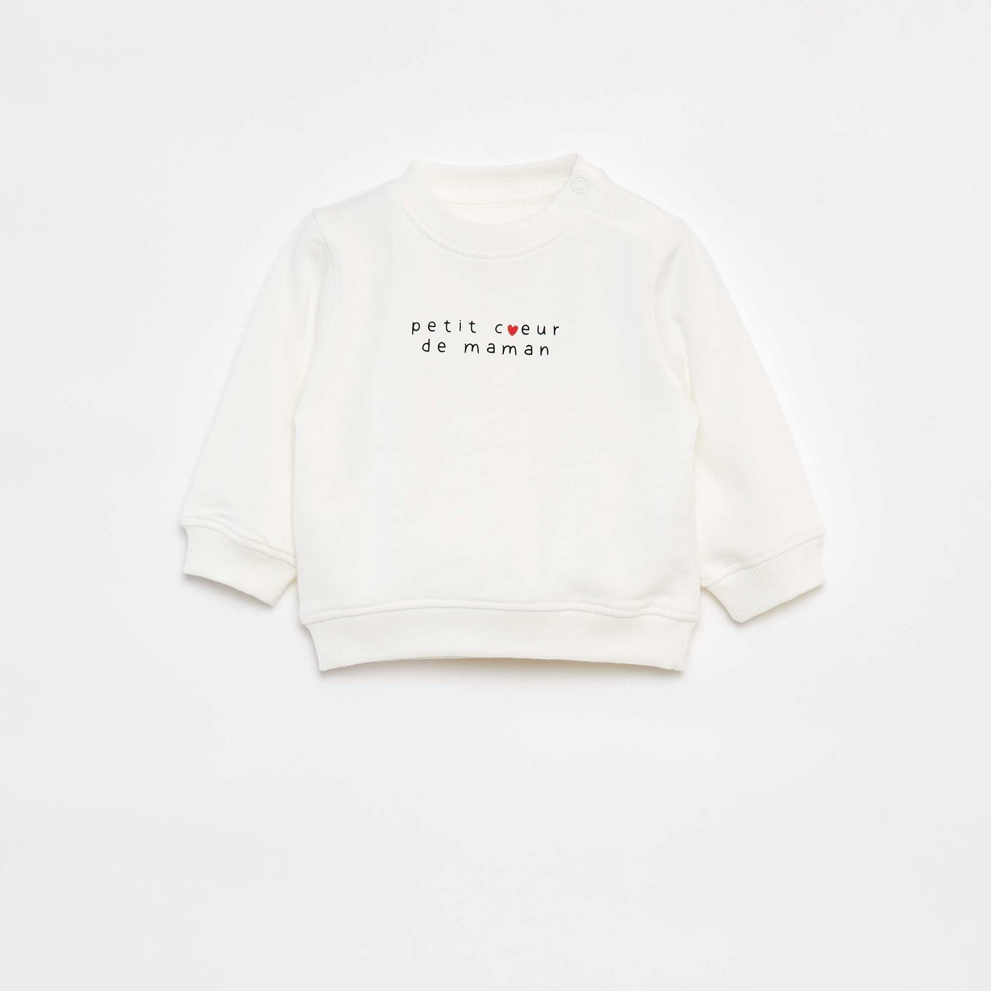 Buzo de manga larga estampada BLANCO