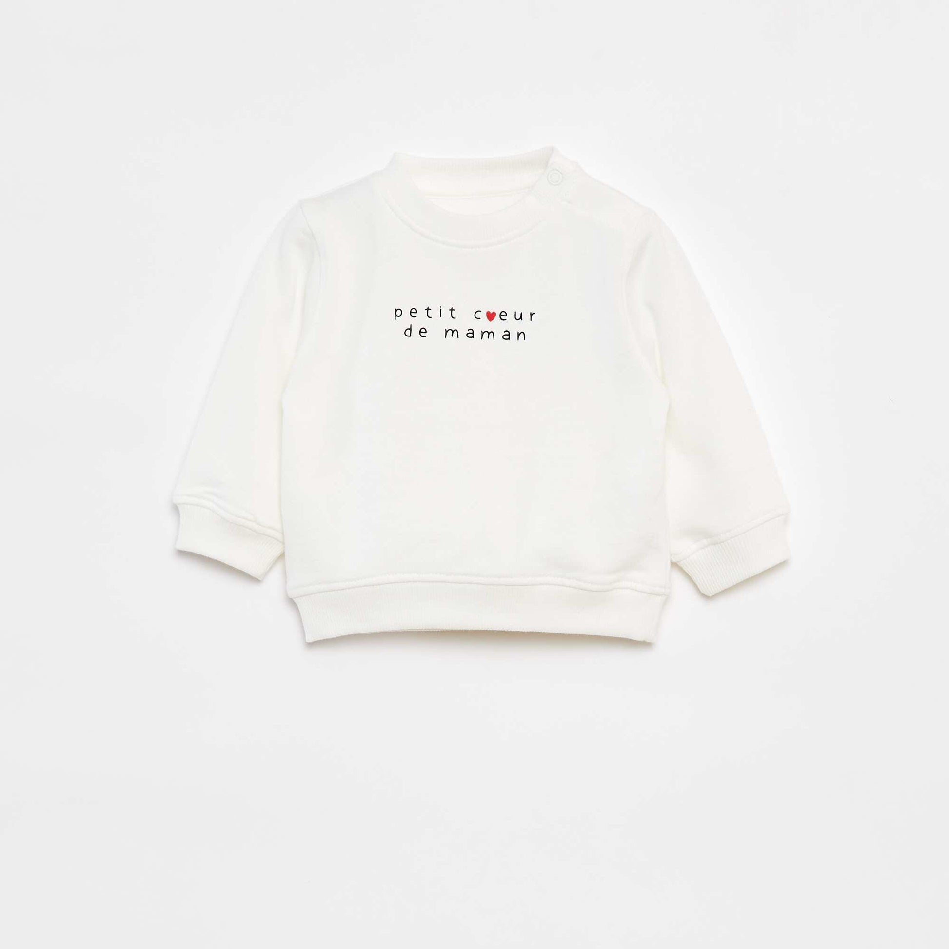 Buzo de manga larga estampada BLANCO
