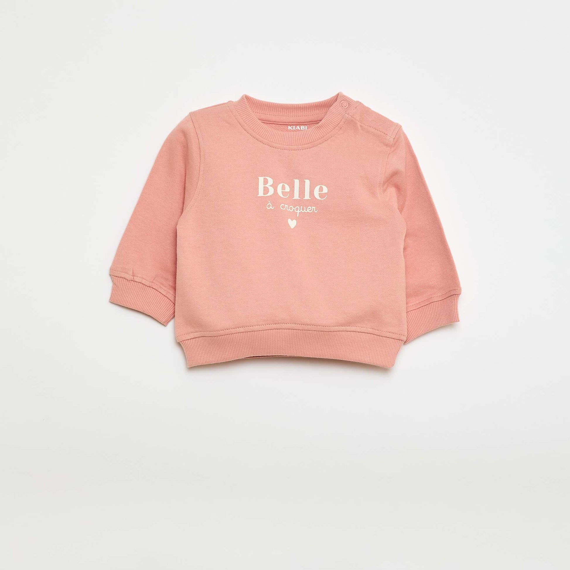 Buzo de manga larga estampada ROSA