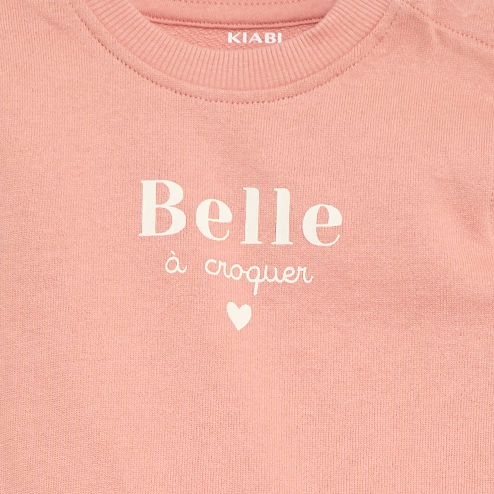 Buzo de manga larga estampada ROSA