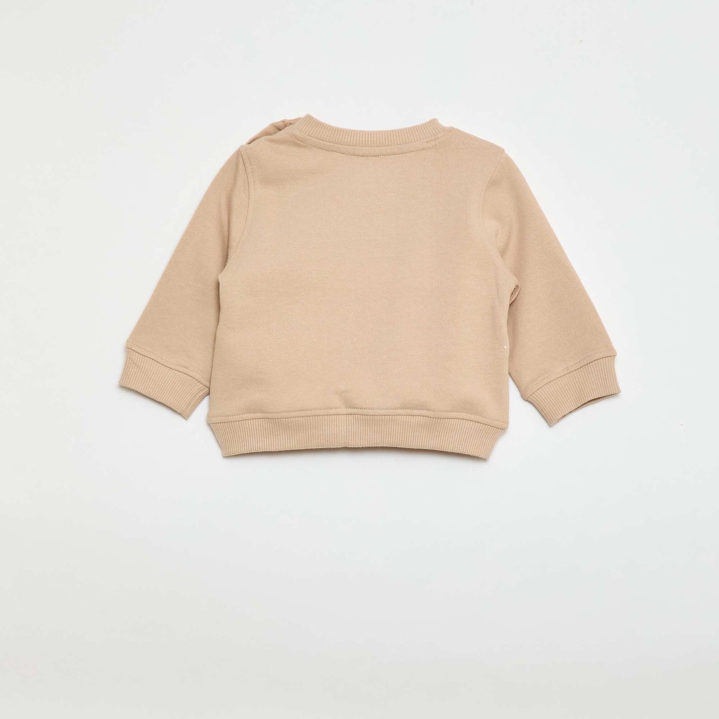 Buzo de manga larga estampada BEIGE