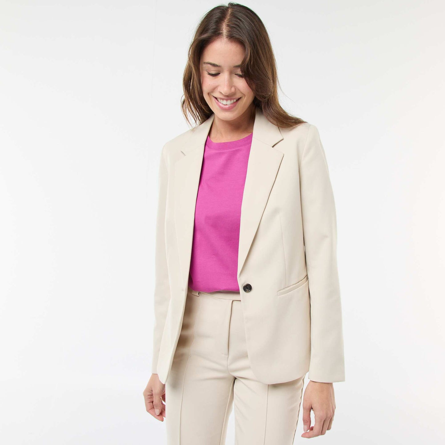Chaqueta sastre de manga larga BEIGE