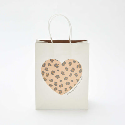 Bolsa de regalo con estampado 'corazón' BEIGE
