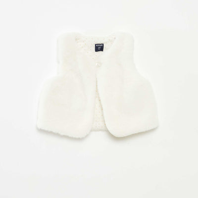 Chaleco de pelo sintético BLANCO