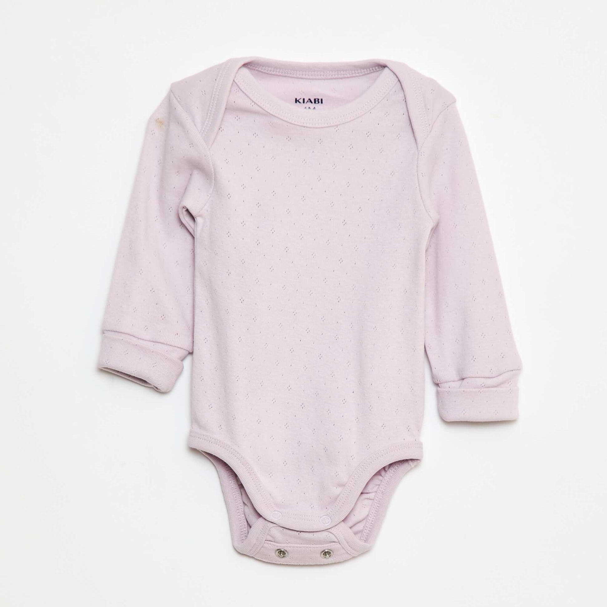 Pack de 3 bodies evolutivos de cuello americano y manga larga PURPURA