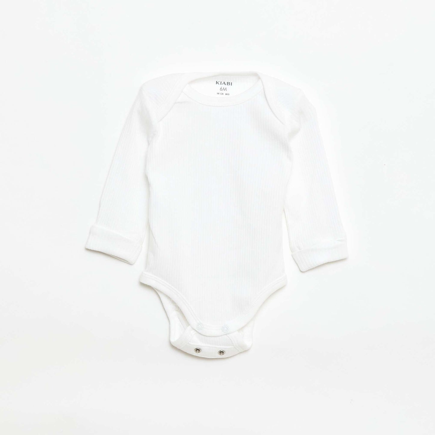 Pack de 3 bodies evolutivos cuello americano y manga larga BLANCO