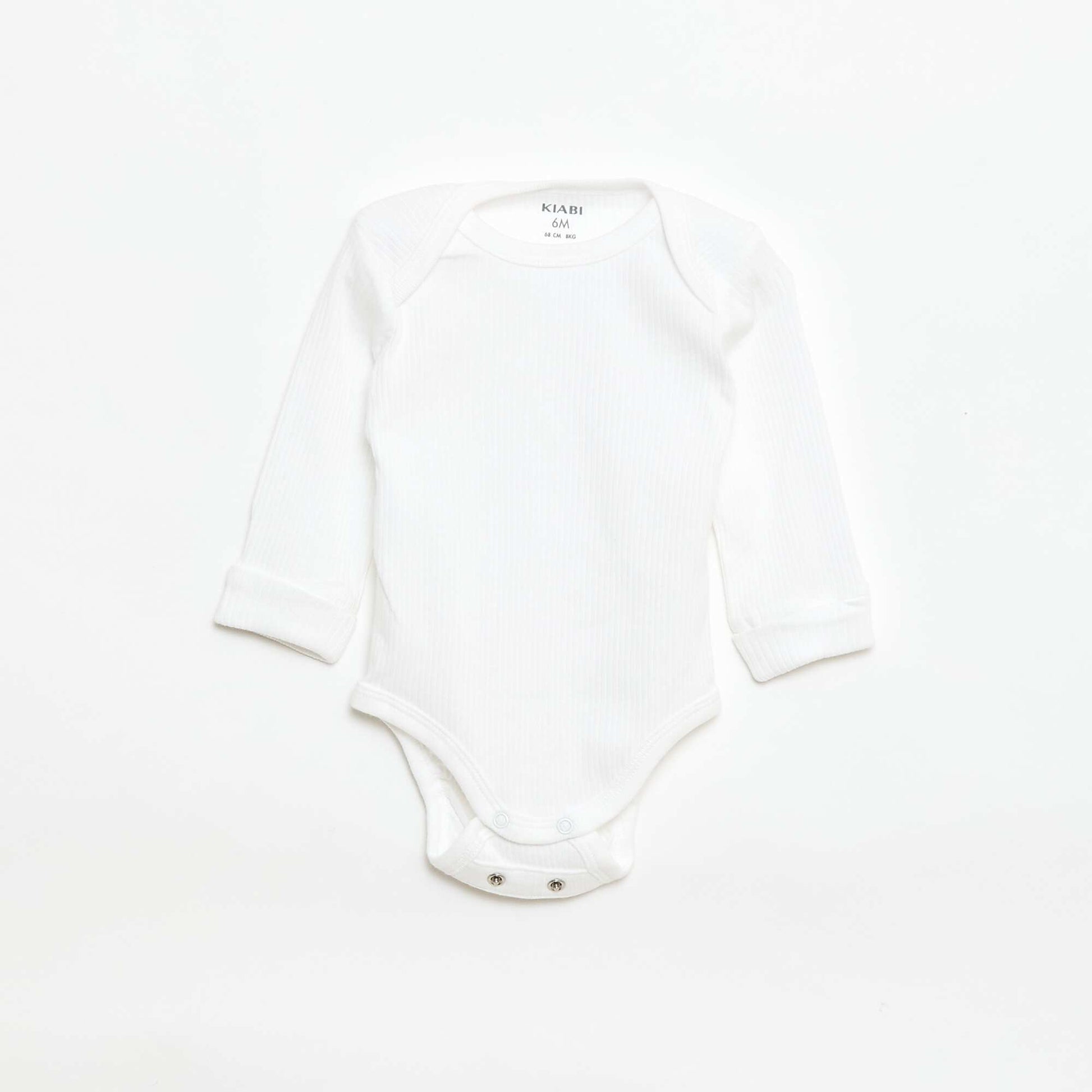 Pack de 3 bodies evolutivos cuello americano y manga larga BLANCO