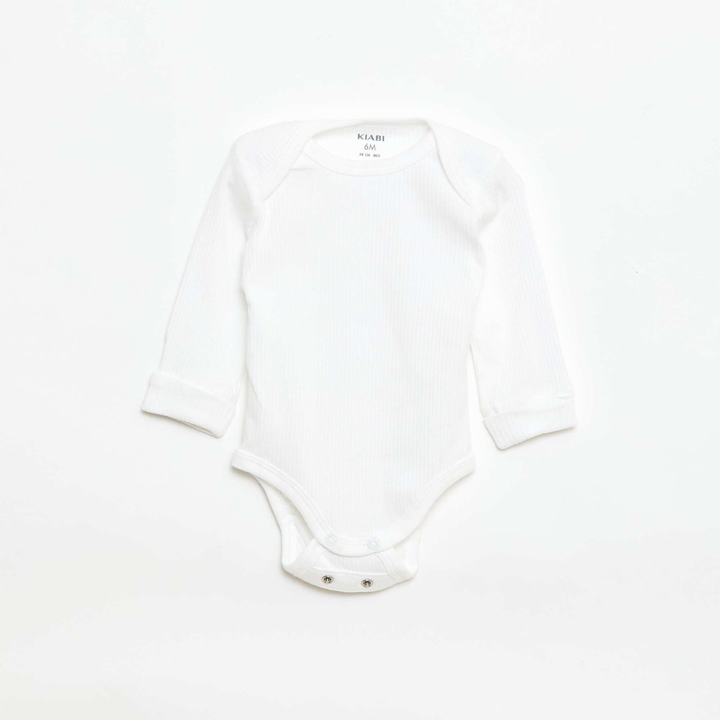 Pack de 3 bodies evolutivos cuello americano y manga larga BLANCO