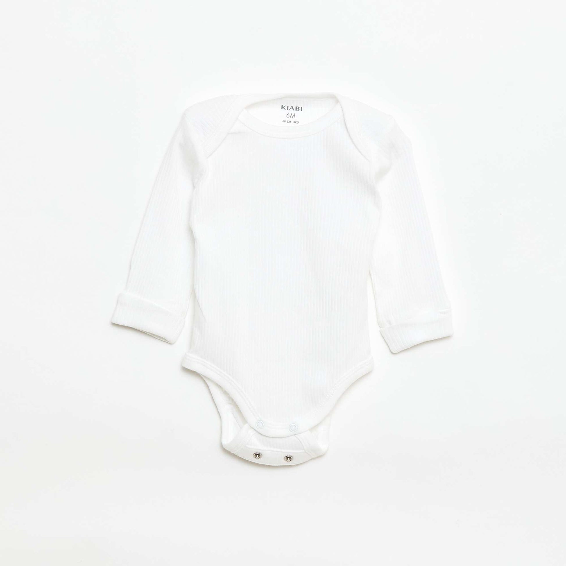 Pack de 3 bodies evolutivos cuello americano y manga larga BLANCO