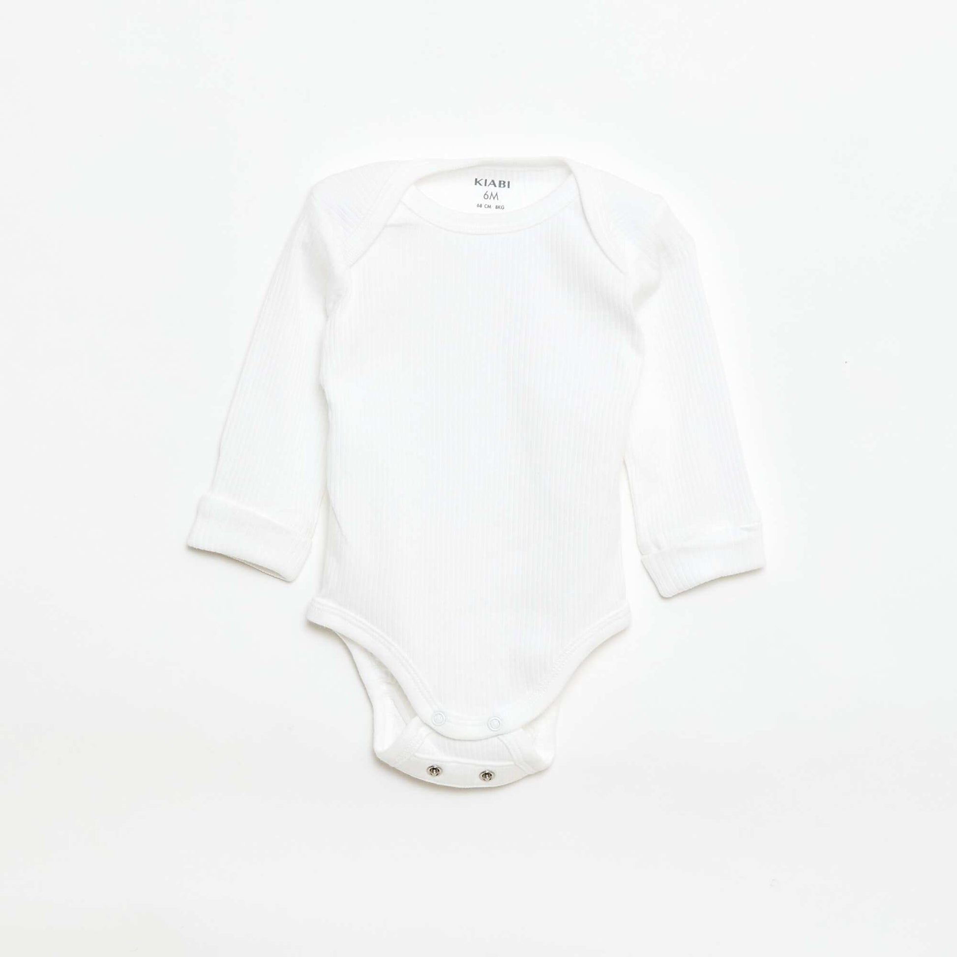 Pack de 3 bodies evolutivos cuello americano y manga larga BLANCO