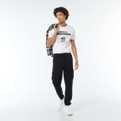 Pantalón de chándal ligero multibolsillos NEGRO