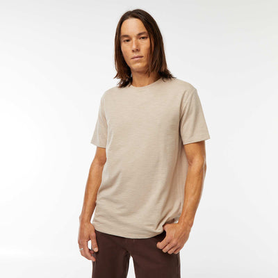 Camiseta de manga corta de punto de fantasía BEIGE