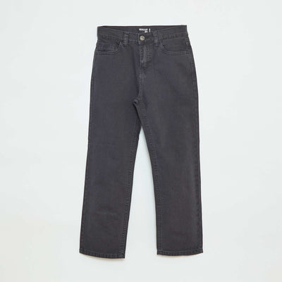 Pantalón recto regular fit con 5 bolsillos NEGRO