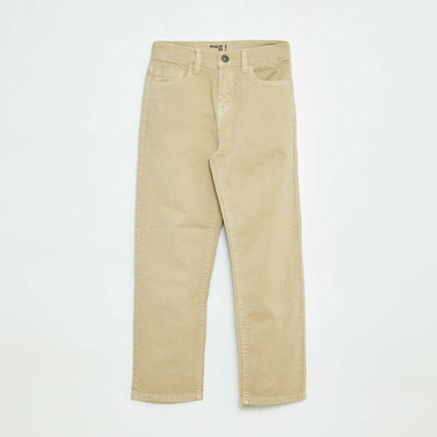 Pantalón recto regular fit con 5 bolsillos BLANCO