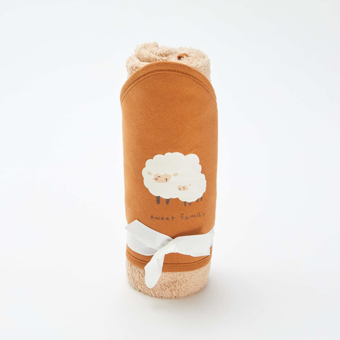 Capa de baño de rizo estampada - 75 x 75 cm NARANJA