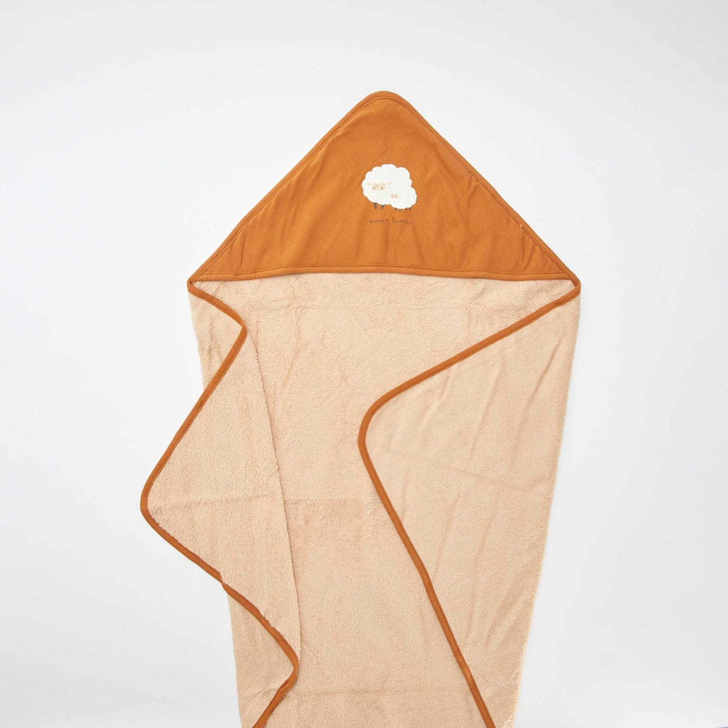 Capa de baño de rizo estampada - 75 x 75 cm NARANJA