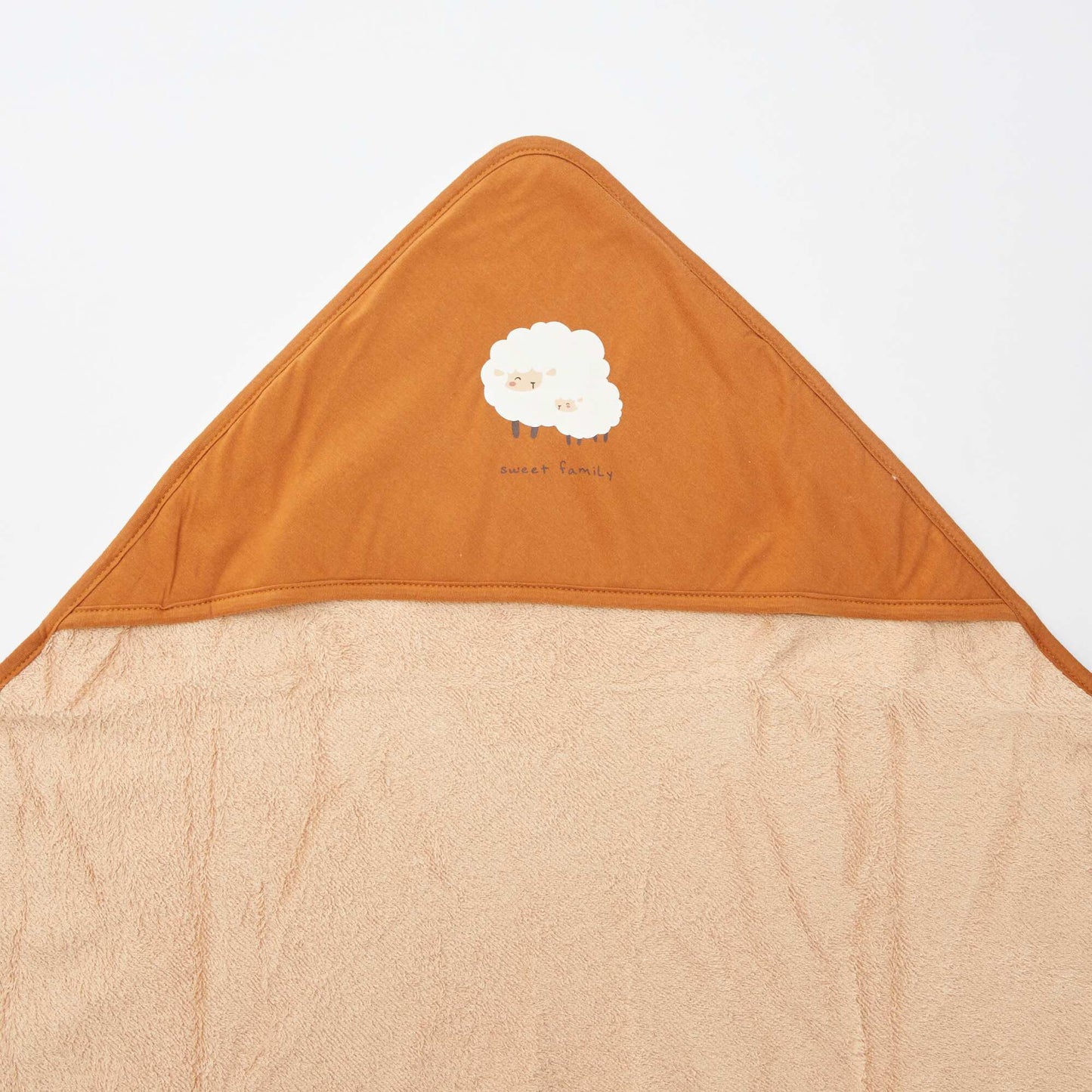 Capa de baño de rizo estampada - 75 x 75 cm NARANJA