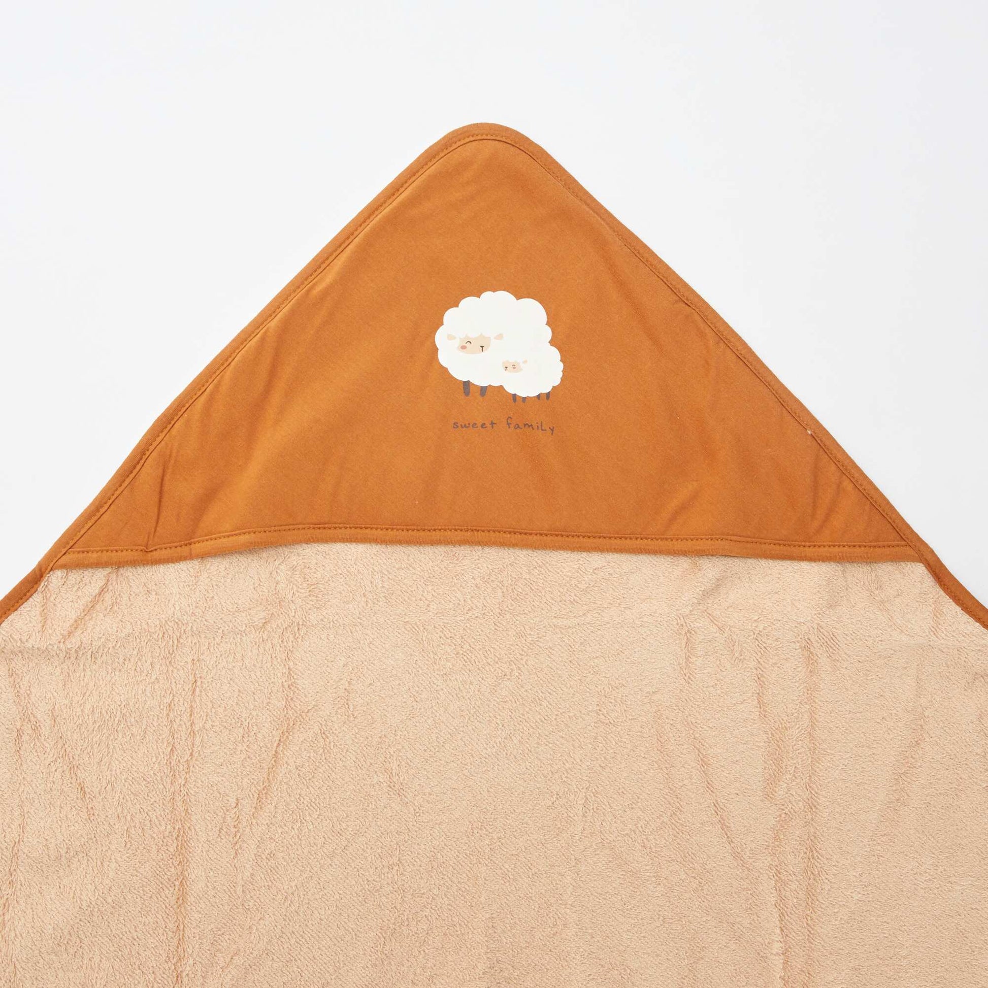 Capa de baño de rizo estampada - 75 x 75 cm NARANJA