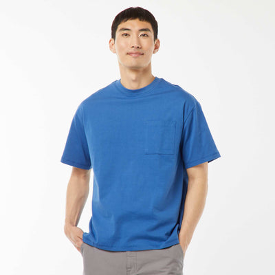 Camiseta de punto de manga corta AZUL