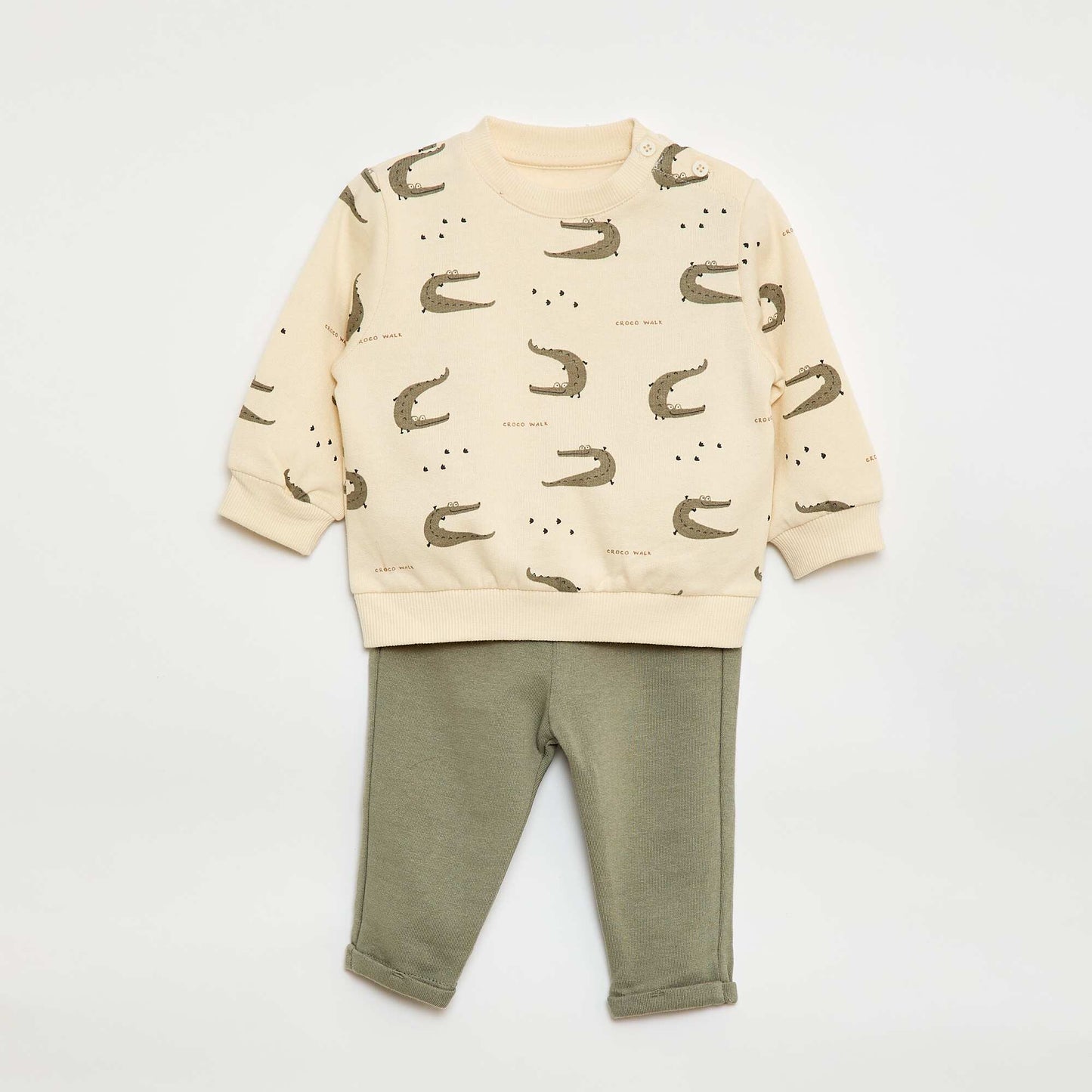 Conjunto de 2 piezas: buzo + pantalón BLANCO