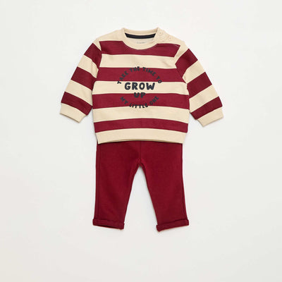 Conjunto de 2 piezas: buzo + pantalón ROJO