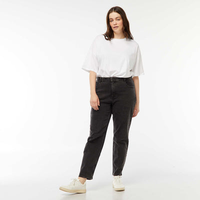 Jean mom de tiro alto - L30 NEGRO