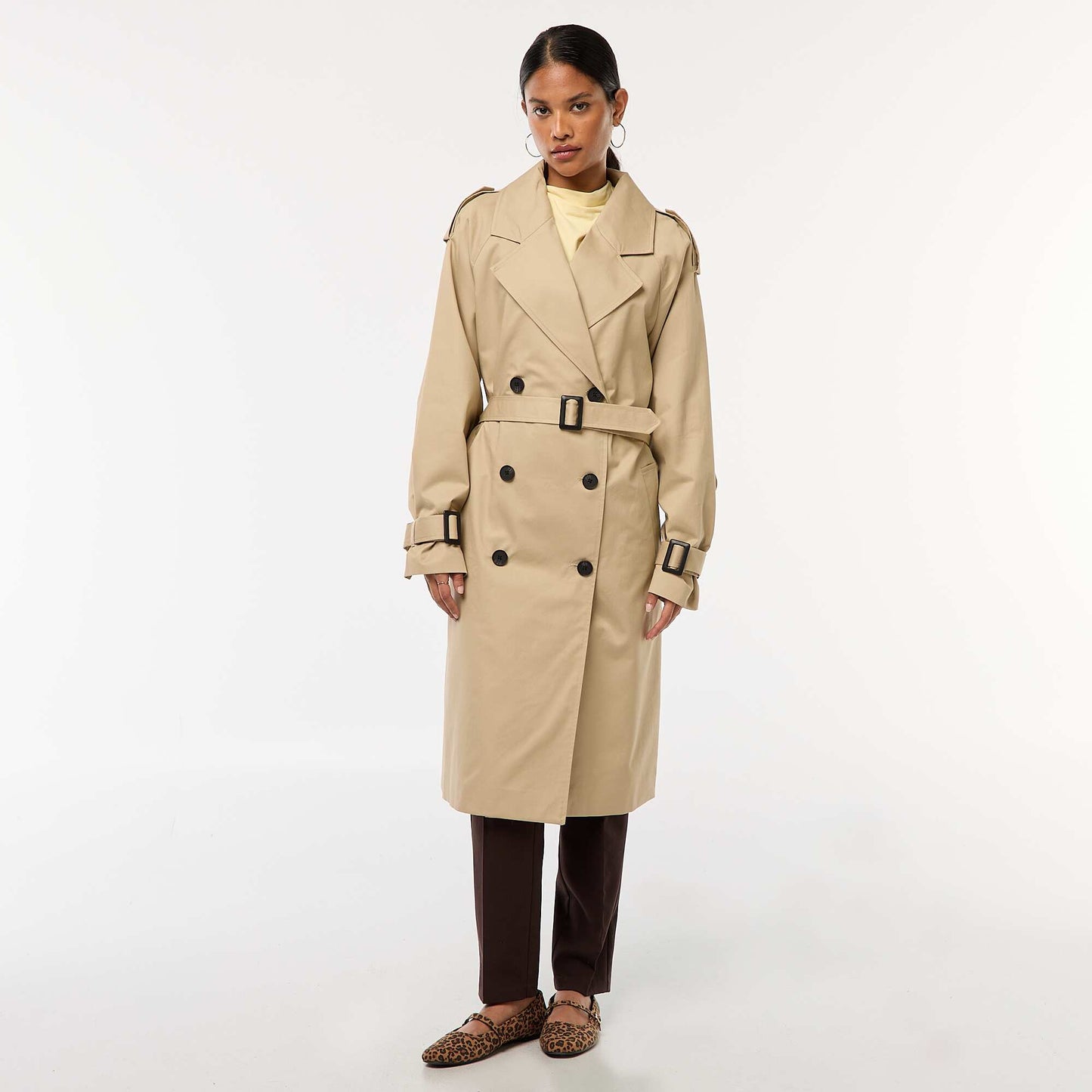 Trench midi ligero BEIGE