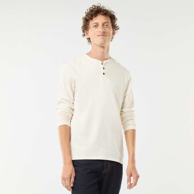 Camiseta de manga larga con cuello panadero BLANCO