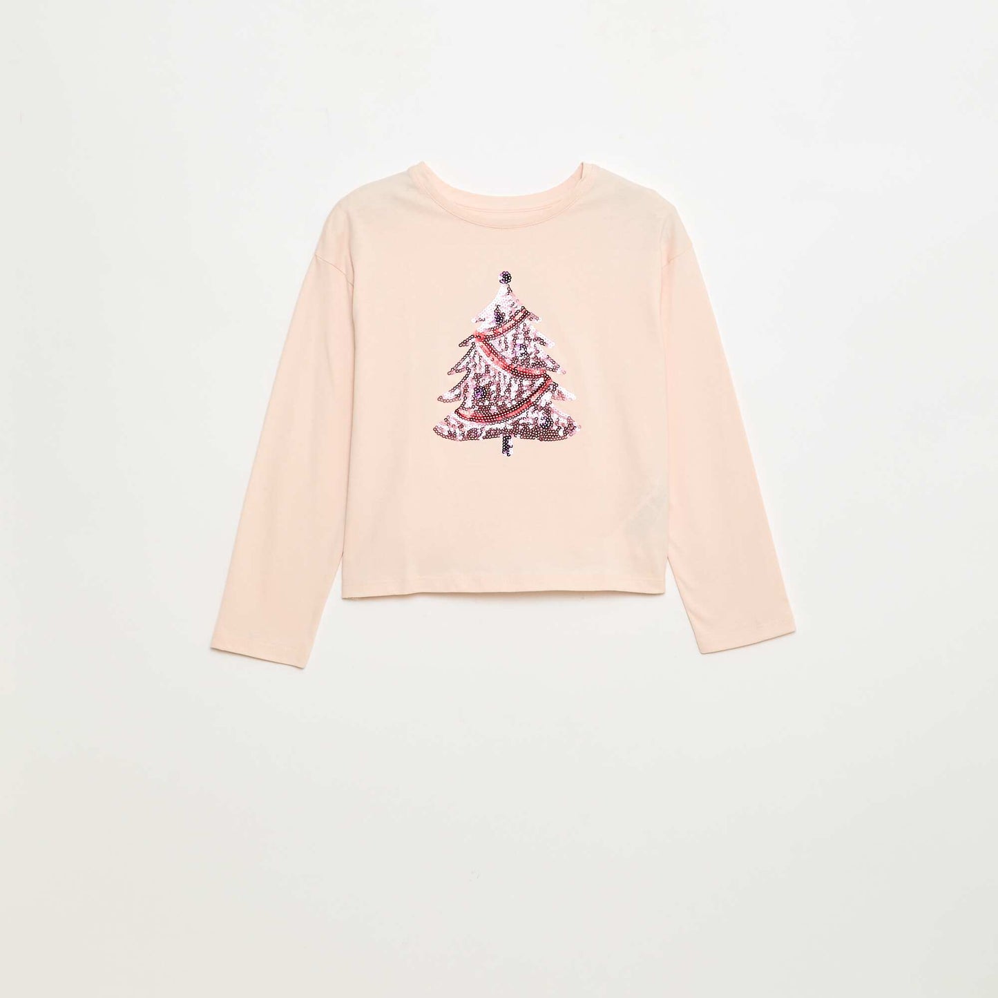 Camiseta de manga larga con lentejuelas ROSA