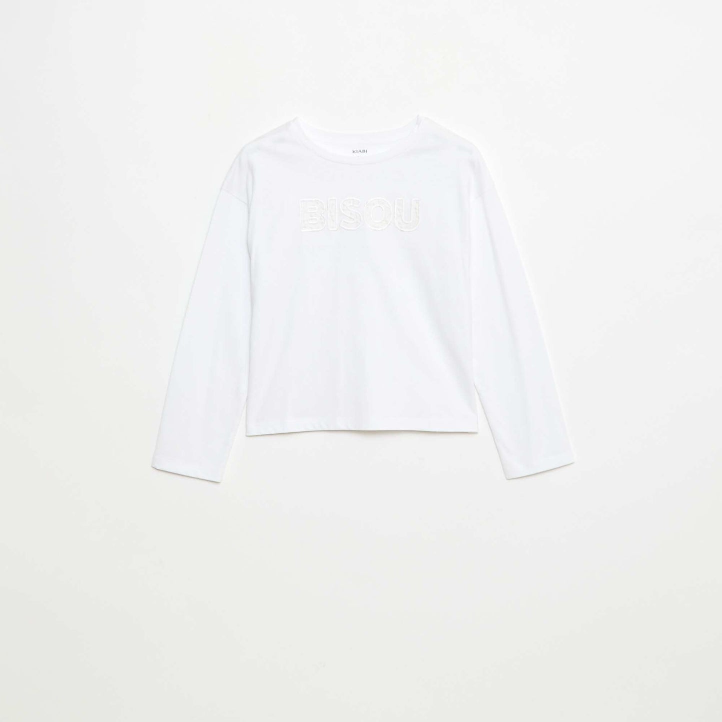 Camiseta de manga larga con lentejuelas BLANCO