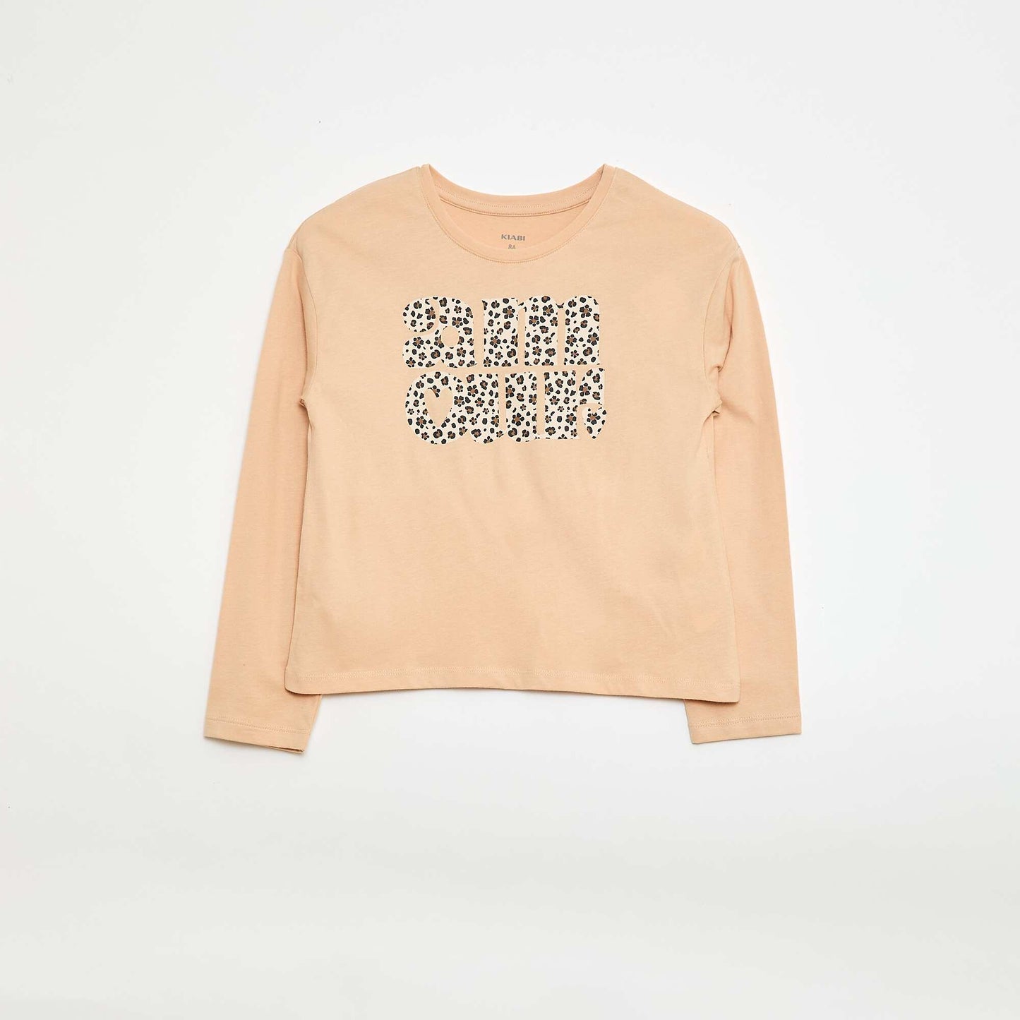 Camiseta estampada de manga larga BEIGE