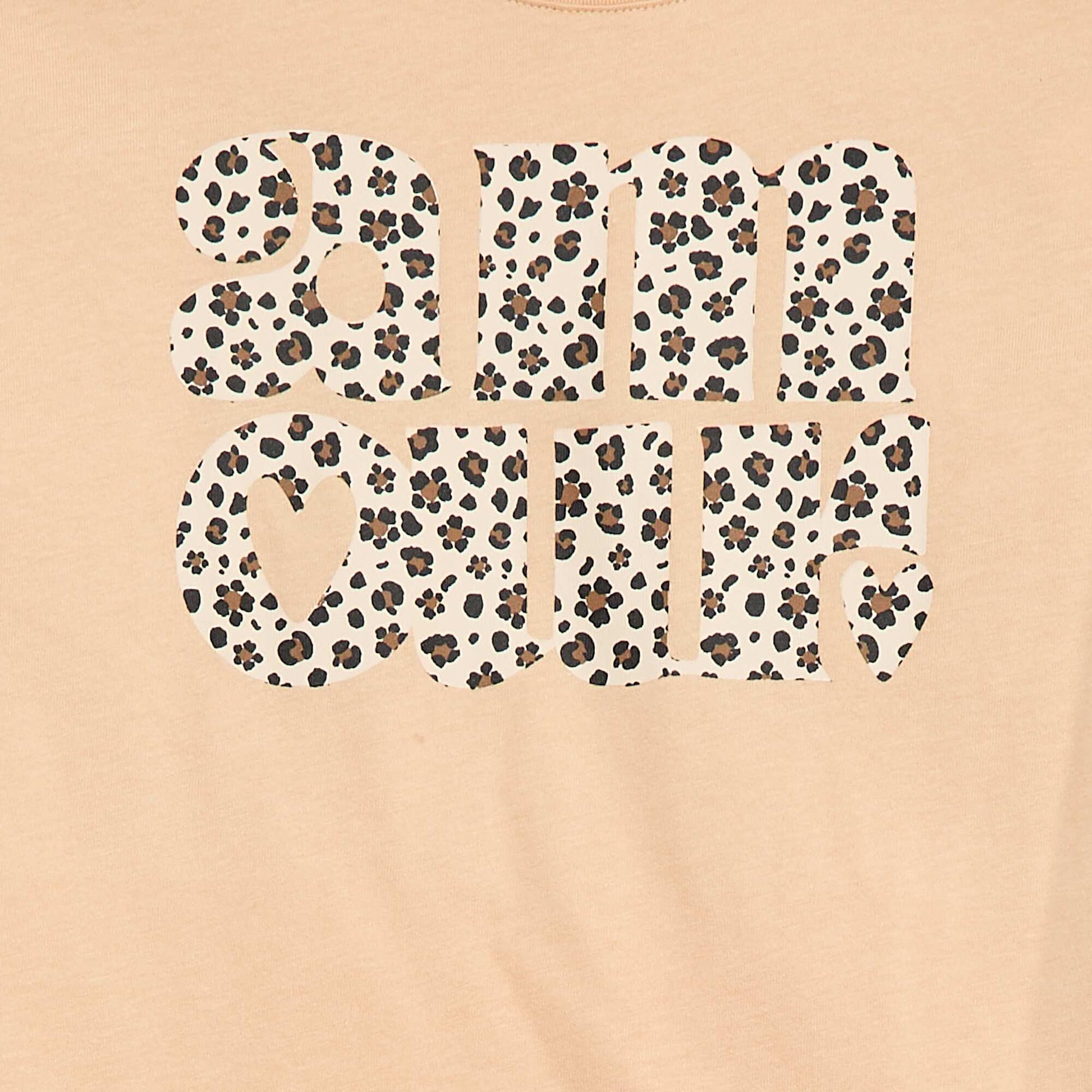 Camiseta estampada de manga larga BEIGE