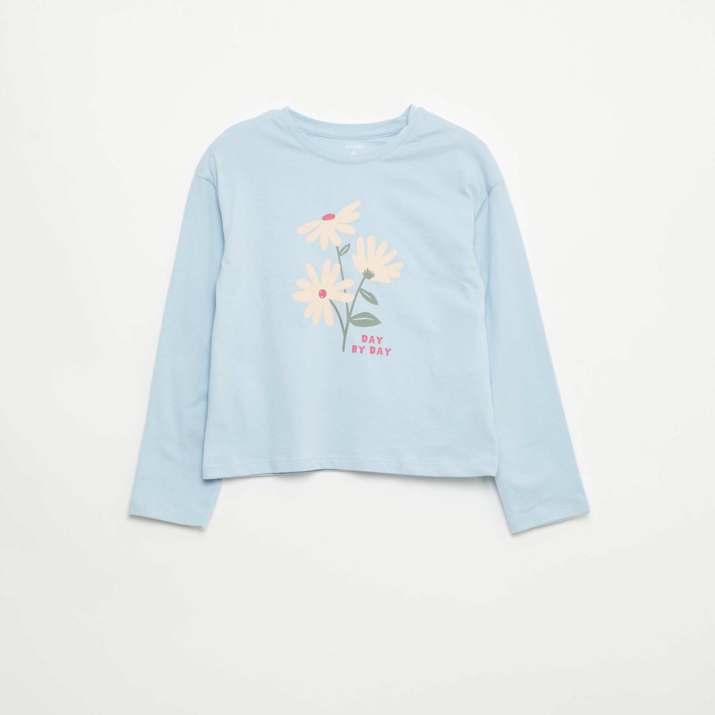 Camiseta estampada de manga larga AZUL